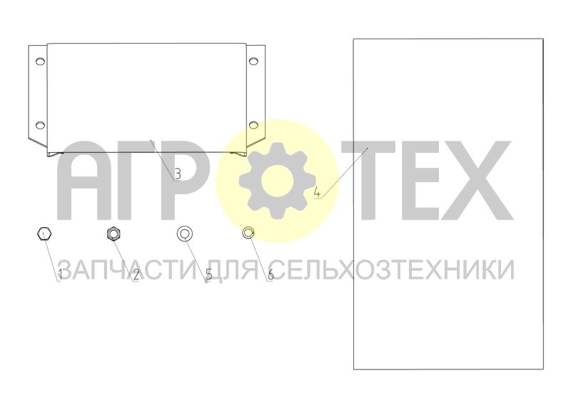 Чертеж Упор противооткатный. Комплект составных частей. (142.00.15.500)